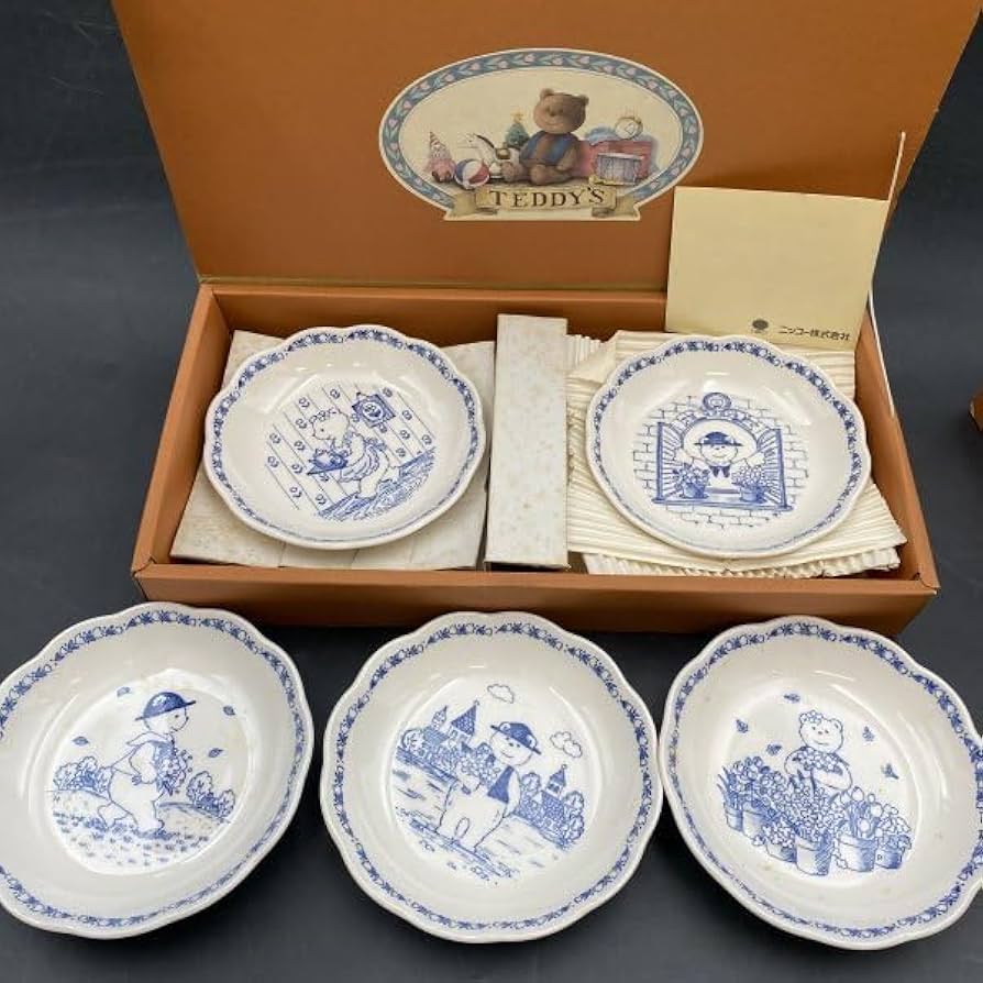 Amazon.co.jp: G0621Z84 NIKKO/Nikko TEDDY'S S/Teddies Plate 5